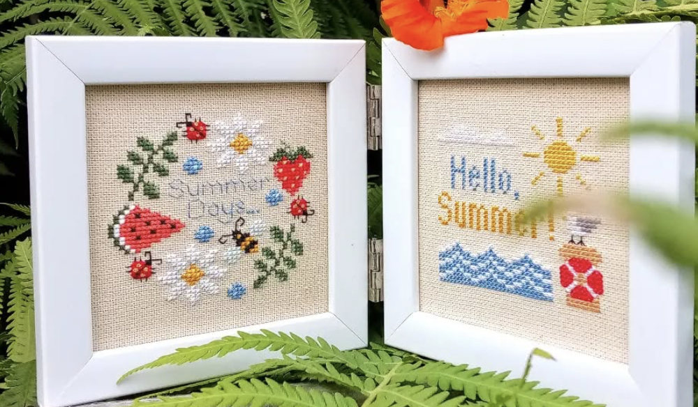 summer cross stitching